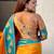 Orange color beautiful  woven lotus meenakari designer graceful ethnic saree