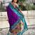 Purple color beautiful  woven lotus meenakari designer graceful ethnic saree