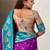 Purple color beautiful  woven lotus meenakari designer graceful ethnic saree