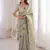 Grey color gold crunchy silk multy thread embroidery work rich fancy saree