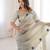 Grey color gold crunchy silk multy thread embroidery work rich fancy saree