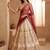 Radiant Off-White Sequins Silk Bridal Lehenga Choli With Double Dupatta