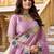 Pink color gold crunchy silk multy thread embroidery work rich fancy saree