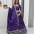 Purple Color Embroidery Thread and Sequence Work Silk Lahenga Choli Set