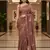 Brown color manipuri silk sequins embroidered fancy saree