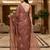 Brown color manipuri silk sequins embroidered fancy saree