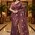 Maroon color manipuri silk sequins embroidered fancy saree