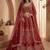 Rich Red Multi Thread Work Bridal Lehenga Choli With Double Dupatta