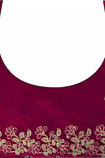 Pink satin silk blend style girlie saree