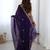 Purple color fendy satin silk fabric designer bollywood style girlie saree