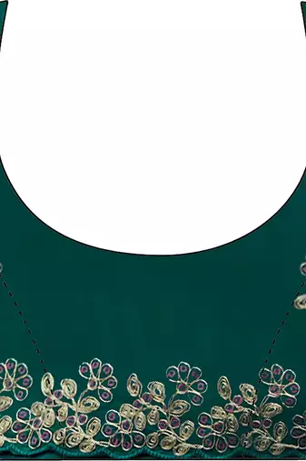 Rama satin silk blend style girlie saree