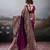 Wine color silk blend fabric woven designer partywear saree