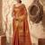 Rust color beautful woven designer ethnic partywear saree