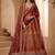 Stylish Rust Orange Hand Work Bridal Lehenga Choli With Double Dupatta