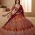 Stylish Rust Orange Hand Work Bridal Lehenga Choli With Double Dupatta