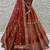 Stylish Rust Orange Hand Work Bridal Lehenga Choli With Double Dupatta