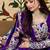 Purple Color Embroidery Coading Sequence and Thread Work Vichitra Lahenga Choli Set