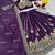 Purple Color Embroidery Coading Sequence and Thread Work Vichitra Lahenga Choli Set