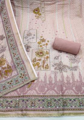 Pink color simmer cotton fabric designer salwar kameez with elegant hand work 3