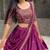 Wine Color  Embroidery Thread & Sequence Work Chinon Lahenga Choli Set