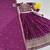 Wine Color  Embroidery Thread & Sequence Work Chinon Lahenga Choli Set