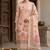 Peach color simmer cotton fabric designer salwar kameez with elegant hand work