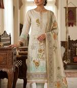 Sky blue color simmer cotton fabric designer salwar kameez with elegant hand work