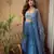 Dusty Blue Faux Georgette Lehenga Choli with Sequin & Thread Embroidery and Pearl Work Net Dupatta