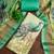 Beautiful green color linen cotton fabric designer salwar kameez for girls
