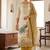 Beautiful mustard color linen cotton fabric designer salwar kameez for girls