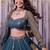 Blue Designer Faux Georgette Lehenga Choli with Heavy Sequin & Zari Embroidery Work and Net Dupatta