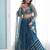 Blue Designer Faux Georgette Lehenga Choli with Heavy Sequin & Zari Embroidery Work and Net Dupatta