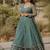 GREEN Designer Faux Georgette Lehenga Choli with Heavy Sequin & Zari Embroidery Work and Net Dupatta