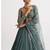 GREEN Designer Faux Georgette Lehenga Choli with Heavy Sequin & Zari Embroidery Work and Net Dupatta