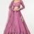 PINK Designer Faux Georgette Lehenga Choli with Heavy Sequin & Zari Embroidery Work and Net Dupatta