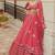 RED Designer Faux Georgette Lehenga Choli with Heavy Sequin & Zari Embroidery Work and Net Dupatta