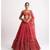 RED Designer Faux Georgette Lehenga Choli with Heavy Sequin & Zari Embroidery Work and Net Dupatta