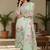Beautiful sea green color linen cotton fabric designer salwar kameez for girls