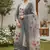 Beautiful grey color linen cotton fabric designer salwar kameez for girls