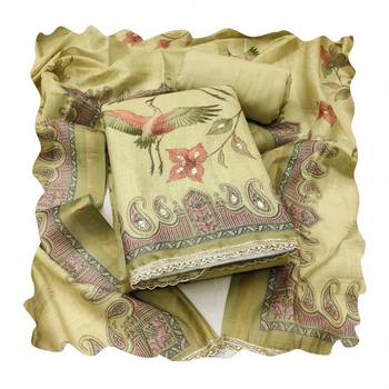 Beige color smart and elegant lilen cotton salwar kameez 2