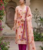 Off white color smart and elegant lilen cotton salwar kameez
