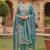 Blue color beautiful printed designer modal silk salwar suit