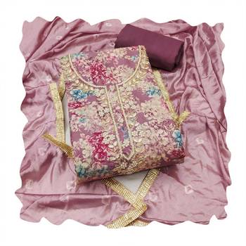 Purple color beautiful printed designer modal silk salwar suit 4