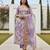 Lavender color beautiful printed designer modal silk salwar suit