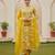 Yellow color beautiful printed designer modal silk salwar suit