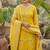 Yellow color viscose georgette designer printed ethnic salwar kameez