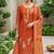 Rust color viscose georgette designer printed ethnic salwar kameez