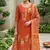 Rust color viscose georgette designer printed ethnic salwar kameez