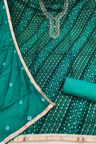 Rama color cotton designer printed ethnic salwar kameez