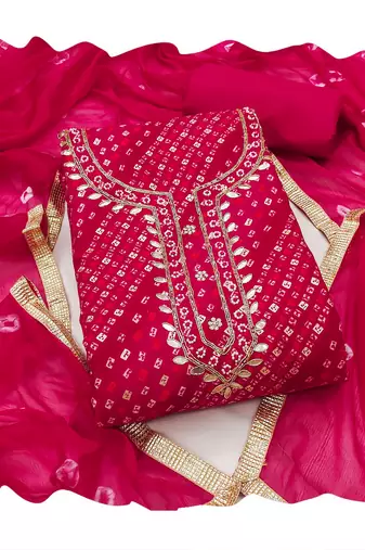 Pink color cotton designer printed ethnic salwar kameez